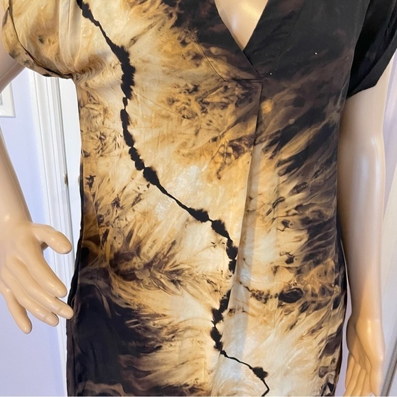 Reverse tie dye dress short sleeve lightning galaxy M black Milky Way - Picture 8 of 13